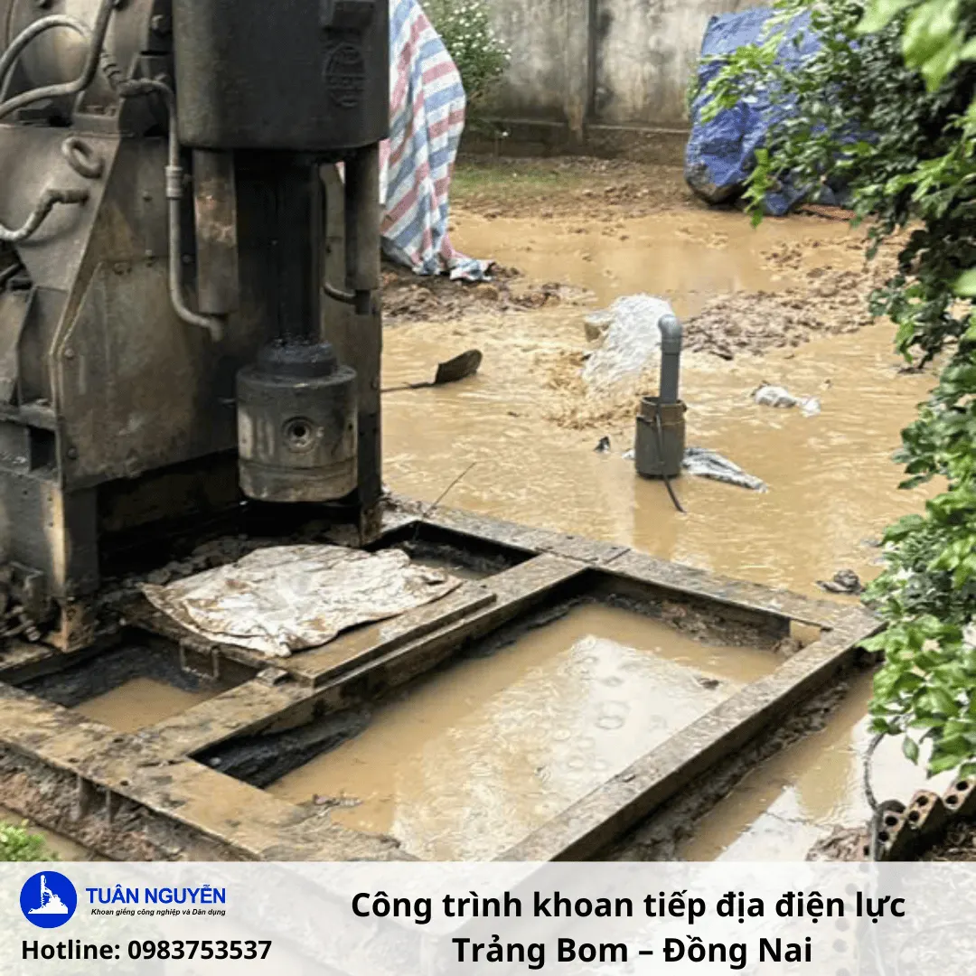 Công trình khoan tiếp địa điện lực Trảng Bom – Đồng Nai