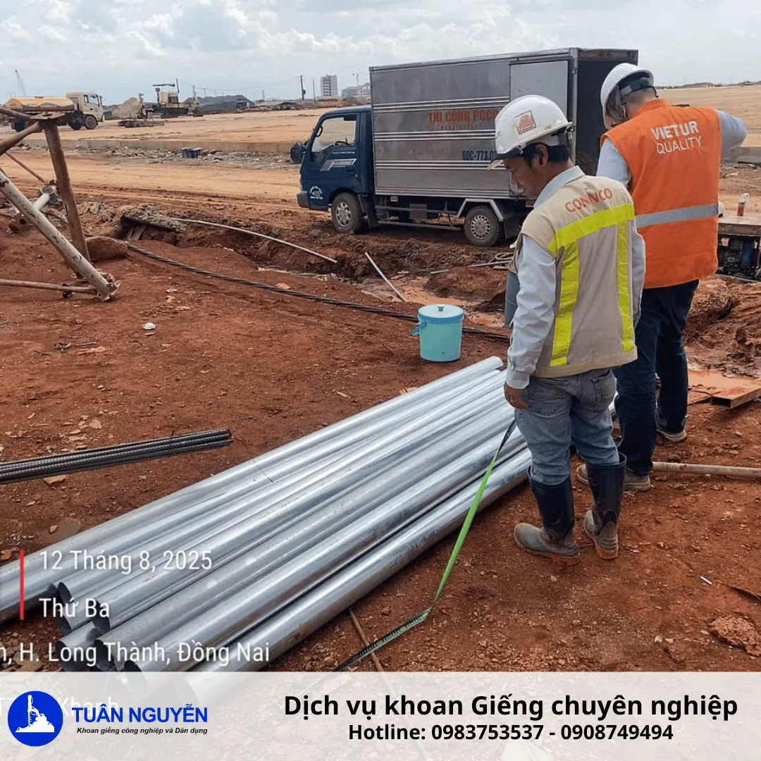 Công trình khoan giếng tại Sân bay Long Thành