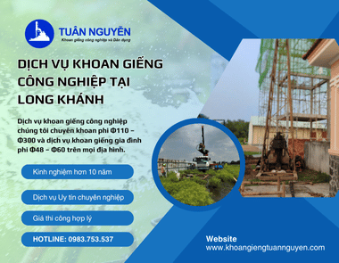 DỊCH VỤ KHOAN GIẾNG CÔNG NGHIỆP TẠI LONG KHÁNH