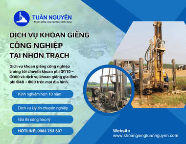 DỊCH VỤ KHOAN GIẾNG CÔNG NGHIỆP TẠI NHƠN TRẠCH