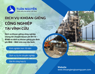 DỊCH VỤ KHOAN GIẾNG CÔNG NGHIỆP TẠI VĨNH CỬU
