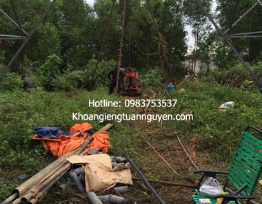 KHOAN GIẾNG TIẾP ĐỊA CHỐNG SÉT TẠI TRẢNG BOM
